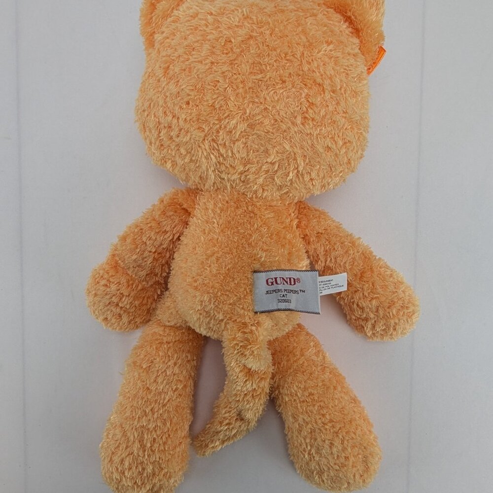 Gund Jeepers Peepers Cat Orange Plush 14" Stuffed Animal 320603 Girl Kitty Tags - Picture 5 of 10